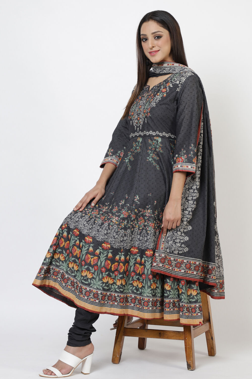 Biba black clearance anarkali