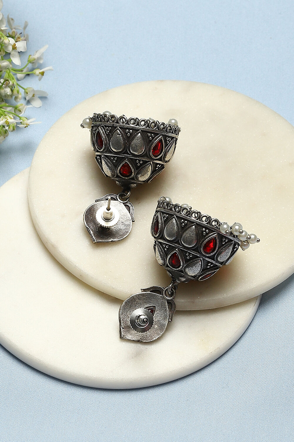 Red Brass Earrings image number 2