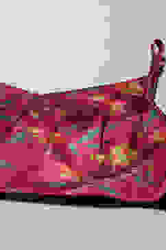 Plum Pre-Draped Saree & A Stitched Blouse With Floral Prints image number 2