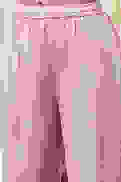 Pink Cotton Schiffli Straight Suit Set image number 2