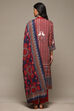 Red & Indigo Rayon Straight Kurta Palazzo Suit Set image number 4