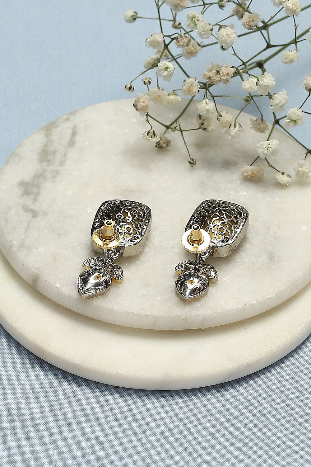 White Brass Earrings image number 2