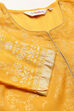 Yellow Art Silk Straight Kurta Churidar Suit Set image number 1