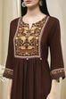 Brown Rayon Viscose Narrow Suit Set image number 1