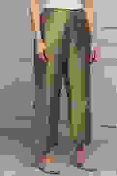 Gold Polyester Straight Palazzos image number 3