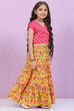 Yellow Cotton Lehenga Set image number 5