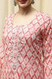 Coral Cotton Printed Embroidered Unstitched Suit Set image number 2