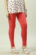Camel Cotton Blend Solid Churidar image number 3
