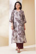 Brown Viscose Blend Straight Kurta Pants Set image number 6