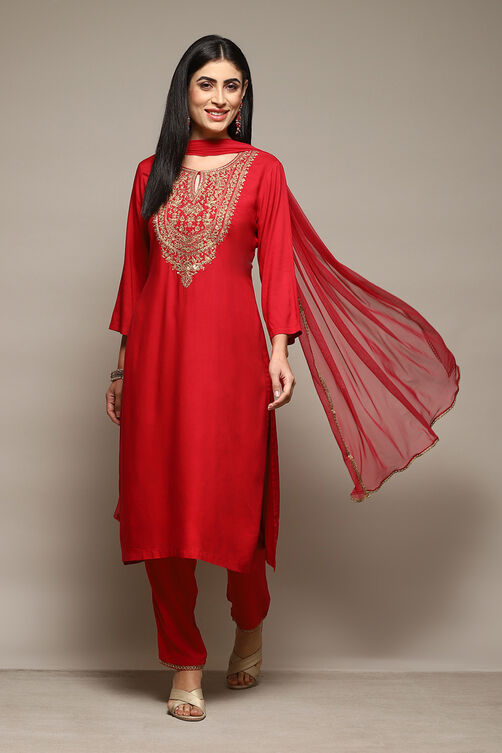 Lime Green LIVA Gathered Kurta Ankle Length Suit Set image number 0