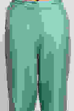 Powder Blue Solid Festive Straight Suit Set image number 2