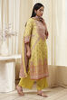 Green Modal Printed Straight Suit Set image number 5