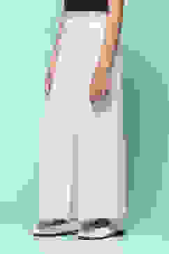 Ivory Cotton Solid Pants image number 2