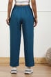 Beige Solid Mid-Rise Regular Pants image number 5