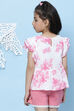 White Cotton A-Line Printed Top image number 4