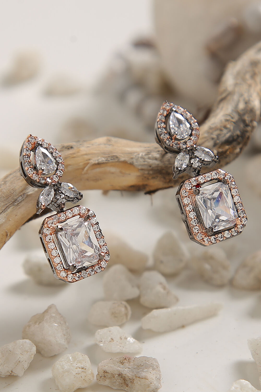 Faux Diamond Studs Earrings at Biba Global