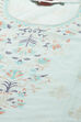 Aqua Blue Cotton Straight Suit Set image number 1