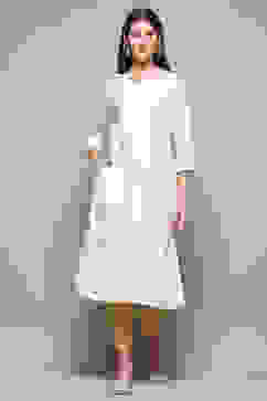 Off White Rayon Straight Kurta Pant 2 Piece Set image number 5