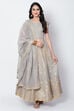 Grey Poly Cotton Lehenga Set image number 0