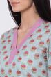 Sky Blue Straight Kurta Palazzo Suit Set image number 1