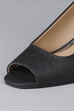 Black Synthetic Formal Sandals image number 1