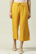 Mustard Cotton Straight Palazzo image number 0