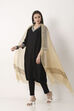 Beige Art Silk Dupatta image number 0