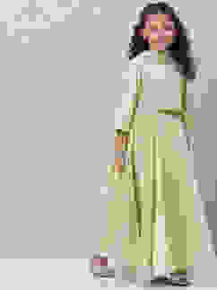 Green Modal Blend Straight Embroidered Suit Set image number 6