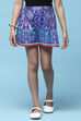 Blue Mosaic Printed Cotton Shorts image number 5