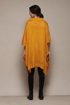 Yellow Acrylic Straight Yarndyed Sweater image number 4