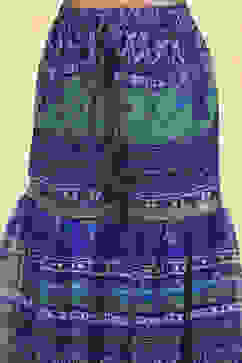 Blue Polyester Printed Gathered Sharara Suit Set image number 2