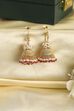 Pink Gold Plated Brass Pearl Studded Jhumkas image number 0