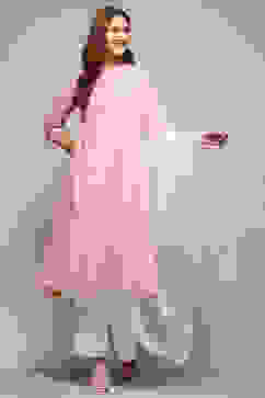 White Nylon Embroidered Sequin Dupatta image number 2