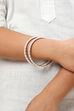 White Pink Metal & Beads Kids Bangles image number 2