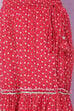 Berry Red Art Silk Straight Kurta Sharara Suit Set image number 5