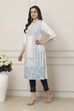 White Cotton Straight Kurta image number 2