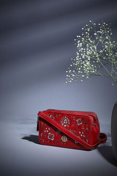 Berry Pu Leather Crossbody image number 0