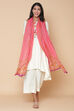 Pink chanderi cotton Printed Dupatta image number 0