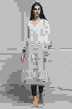 White Cotton Straight Kurta image number 5