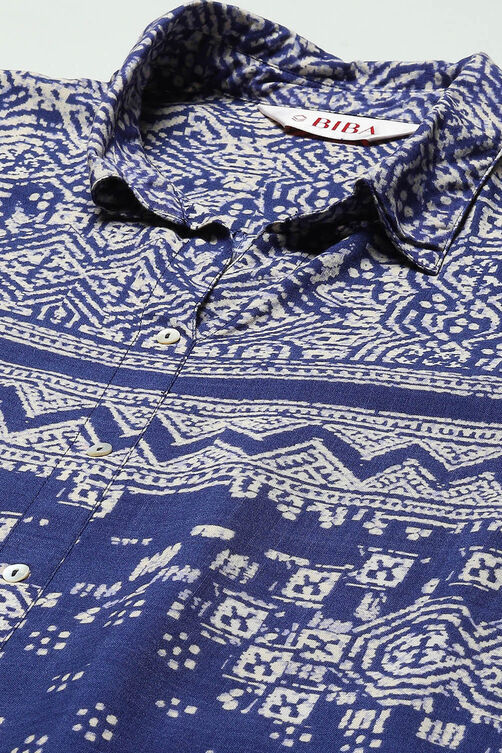 Indigo Rayon Straight Kurta image number 1