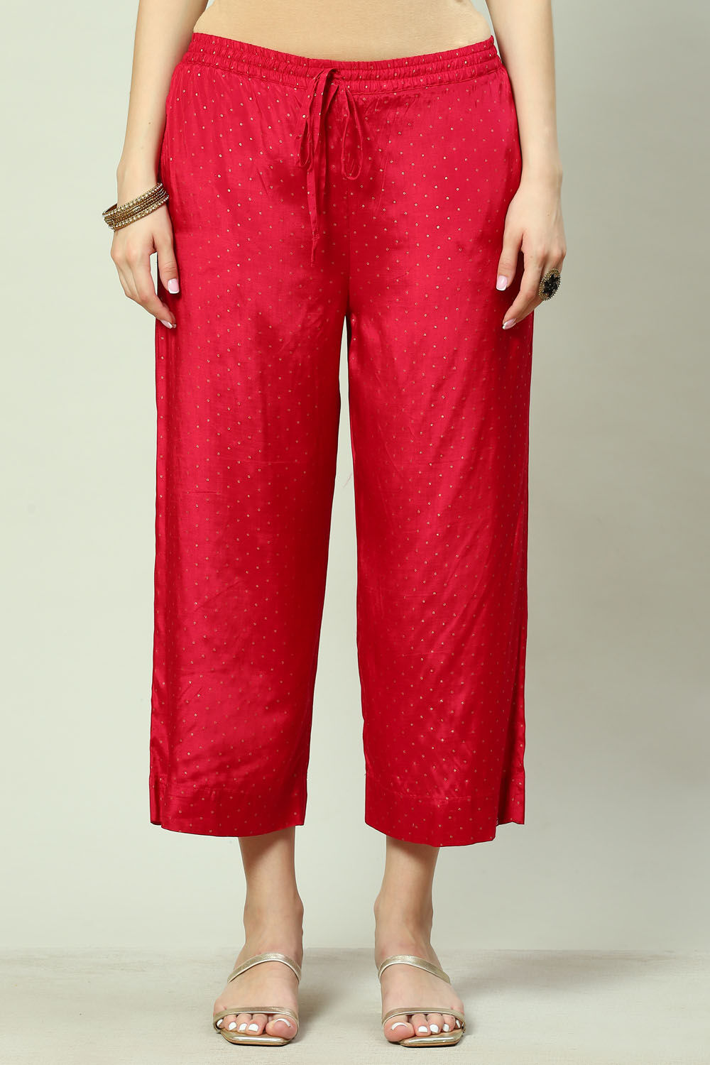 Off White Viscose Palazzo image number 0