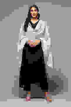 Off White Art Silk Yarndyed Dupatta image number 0