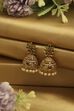 Green Brass Jhumka image number 0