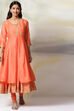 Coral Art Silk Anarkali Kurta Churidar Set image number 6