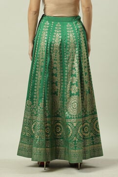 Green Art Silk Skirt image number 4