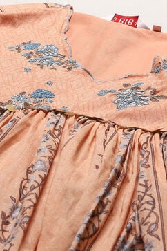 Peach Polyester Gathered Suit Set image number 1