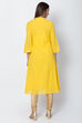 Yellow Cotton And Viscose A-Line Solid Kurta image number 5