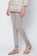Camel Cotton Blend Solid Churidar image number 0