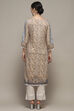 Beige Viscose Straight Kurta image number 3