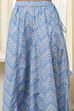 Blue Cotton Floral Strappy Straight Suit Set image number 2
